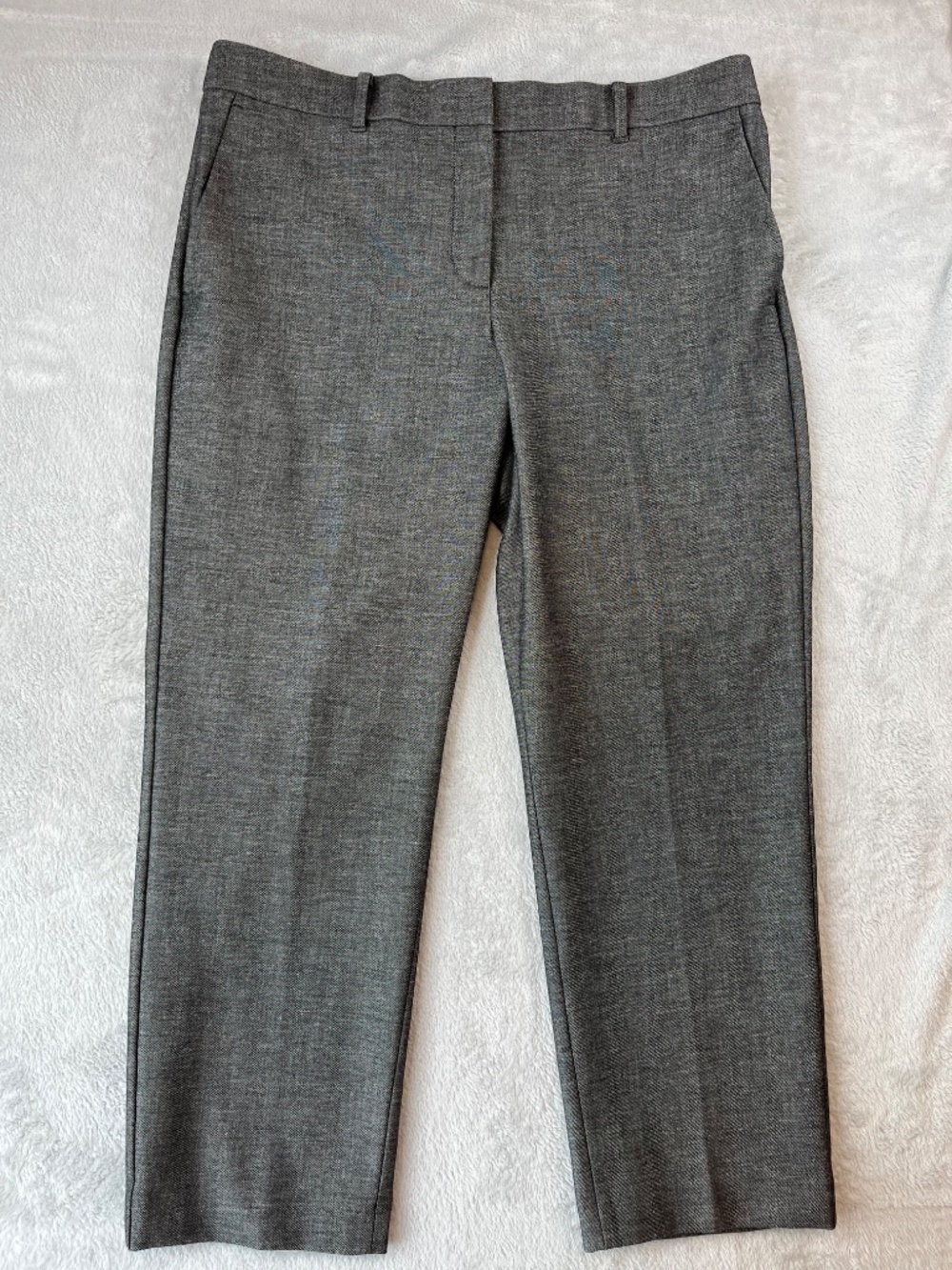 Ann Taylor Curvy Fit sz 12 Trousers Tailored Dress Pants Career Heather Gray